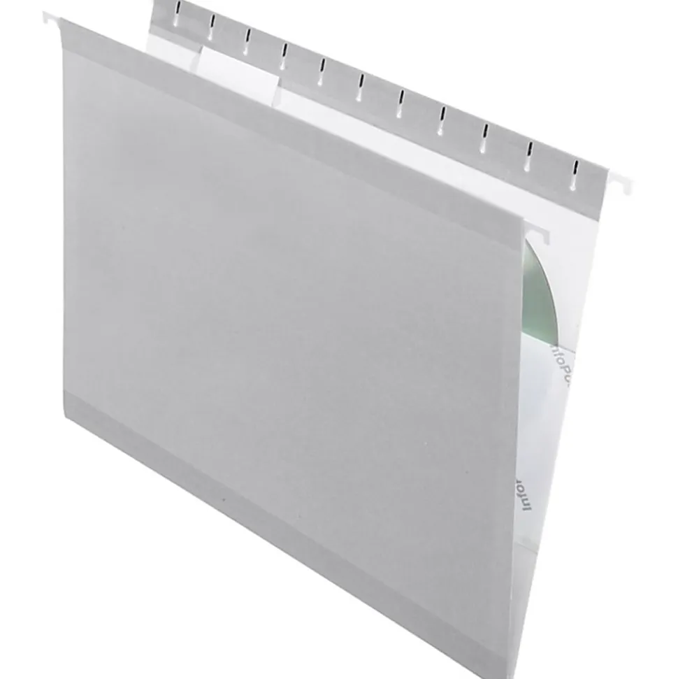 Pendaflex® Premium Reinforced Color Hanging File Folders, Legal Size, Gray, Pack Of 25 Folders