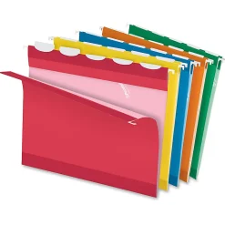 Pendaflex® Ready-Tab® Reinforced Hanging Folders, Letter Size, Assorted Colors, 5 Tab, Box Of 25