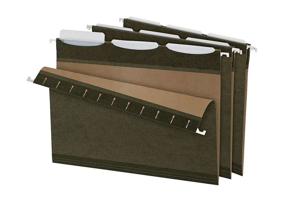 Pendaflex® Ready-Tab™ Reinforced Hanging Folders, With Lift Tab Technology, 1/3 Cut, Letter Size, Standard Green, Pack Of 25