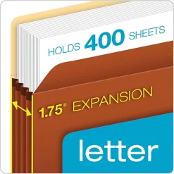 Pendaflex® Redrope Expanding File Pockets, 1 3/4