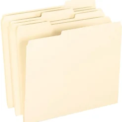 Pendaflex® Smart Shield™ File Folders, Letter Size, Manila, 1/3 Cut Tabs, Box of 100
