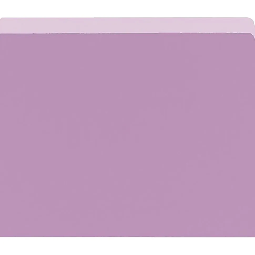 Pendaflex® Straight-Cut Color File Folders, Letter Size, Lavender, Box Of 100
