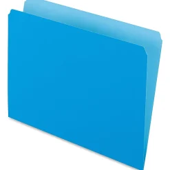 Pendaflex® Straight-Cut Color File Folders, Letter Size, Blue, Box Of 100