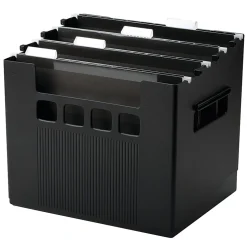 PendaflexĀ® Super DecoflexĀ® 4-Storage File Folders, 11" x 12 3/4" x 10", Black
