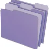 Pendaflex® 2-Tone Color Folders, 1/3 Cut, Letter Size, Lavender, Pack Of 100