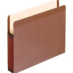Pendaflex® Tyvek® Premium Reinforced File Pockets, 5 1/4" Expansion, 9 1/2" x 11 3/4", Dark Brown, Box Of 5 File Pockets
