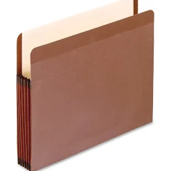 Pendaflex® Tyvek® Premium Reinforced File Pockets, 5 1/4" Expansion, 9 1/2" x 11 3/4", Dark Brown, Box Of 5 File Pockets