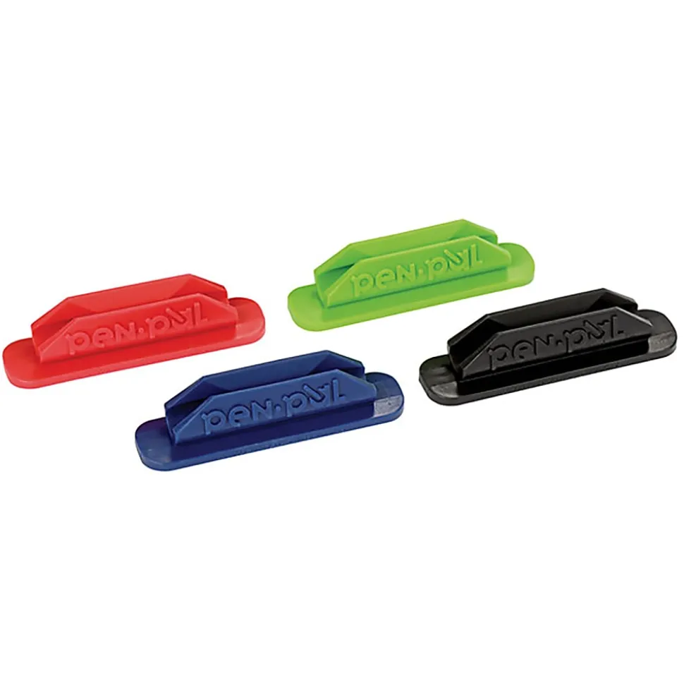 Pen Pal Pen and Pencil Holder, Writing Organizer for Home, School and Office, 4 Assorted Colors, 2-5/8" x 5/8", 12 Pack