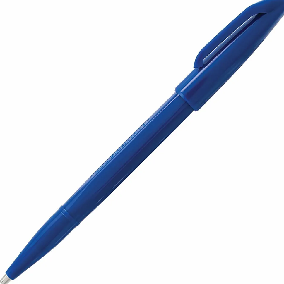 Pentel Arts Sign Pen Fiber-Tipped Pen, (2.0mm), Blue Ink - Pentel Arts Sign Pen, Vintage Style Fiber Tipped Pen (2.0mm), Calligraphy, Blue Ink