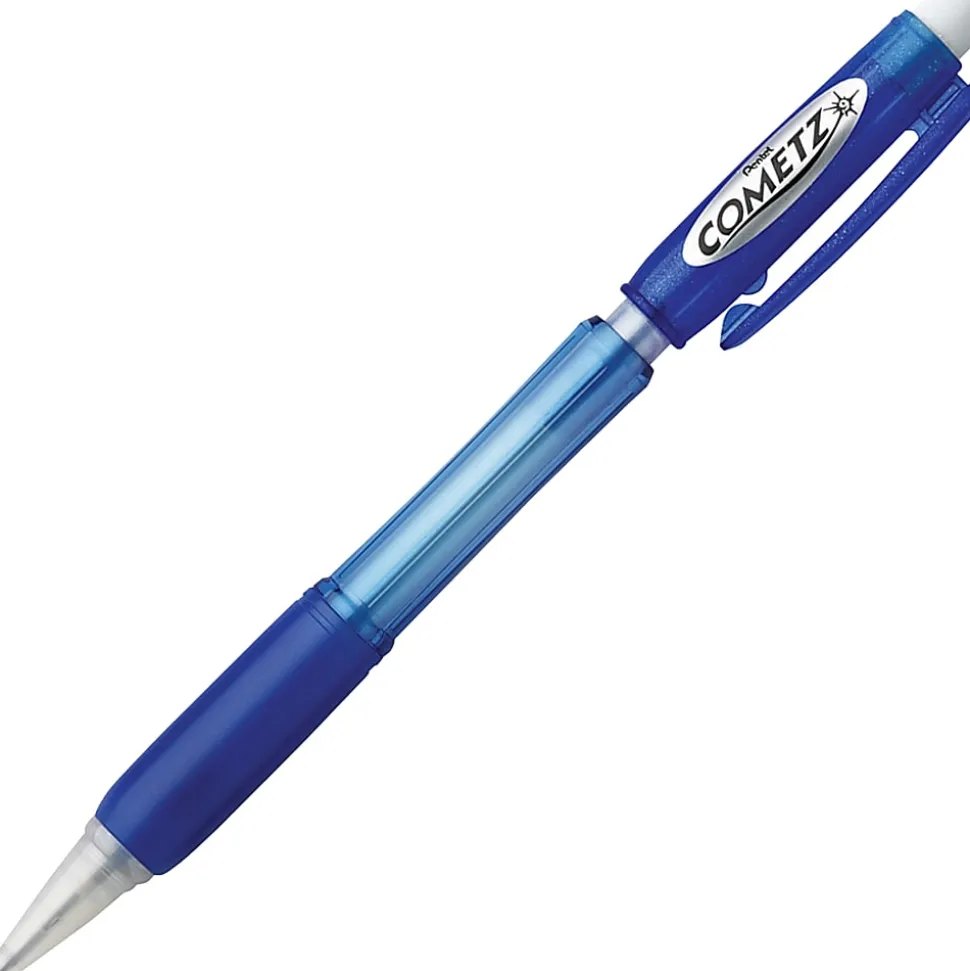 Pentel® Cometz™ Mechanical Pencil, 0.9mm, #2 Lead, Blue Barrel, Pack Of 12