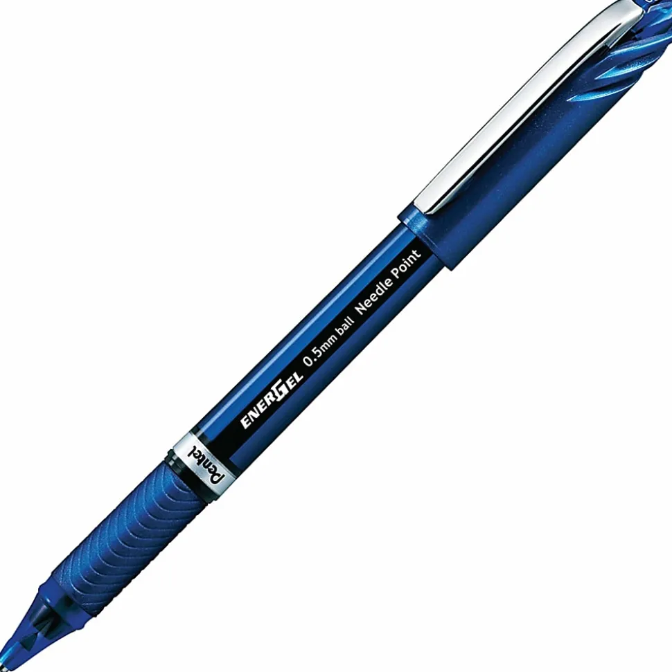 Pentel® EnerGel™ NV Liquid Gel Pens, Fine Point, 0.5mm, Blue Ink, Pack Of 12 Pens