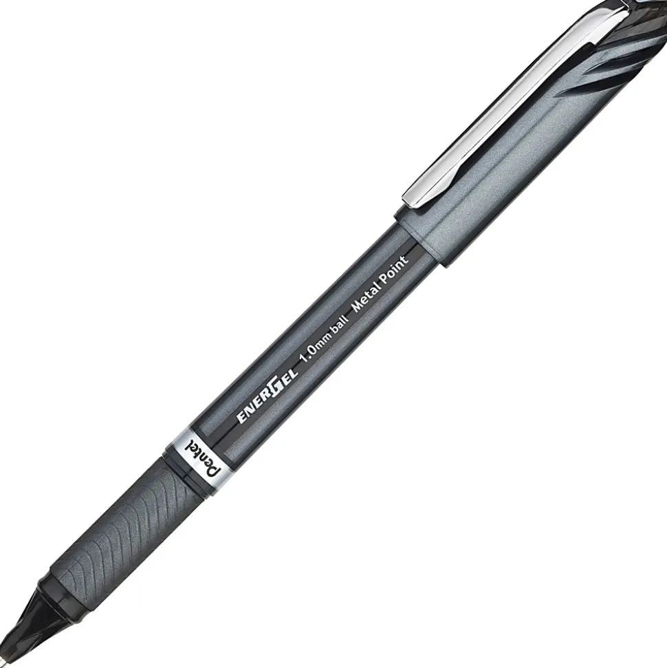 Pentel® EnerGel™ NV Liquid Gel Pens, Bold Point, 1.0 mm, Black Ink, Pack Of 12 Pens