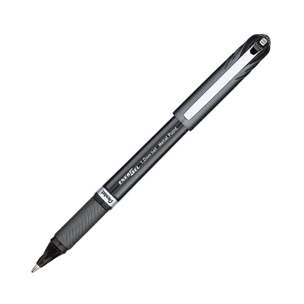 Pentel® EnerGel™ NV Liquid Gel Pens, Bold Point, 1.0 mm, Black Ink, Pack Of 12 Pens
