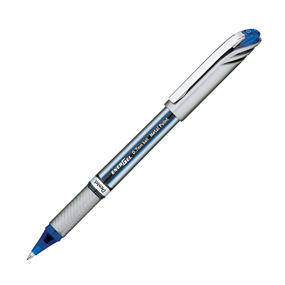 Pentel® EnerGel™ NV Liquid Gel Pens, Medium Point, 0.7 mm, Blue Ink, Pack Of 12 Pens