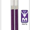 Pentel EnerGel Pen Refills, Medium Point, 0.7 mm, Violet Ink, Pack Of 2