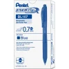 Pentel® EnerGel™ Retractable Gel Pens, Medium, 0.7 mm, 84% Recycled, Blue Barrel, Blue Ink, Pack Of 12 Pens