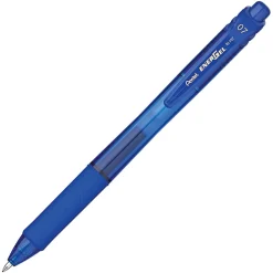 Pentel® EnerGel™ Retractable Gel Pens, Medium, 0.7 mm, 84% Recycled, Blue Barrel, Blue Ink, Pack Of 12 Pens