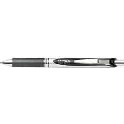 PentelĀ® EnerGelĀ® RTX Liquid Gel Pen, Medium Point, 0.7 mm, Silver Barrel, Black Ink