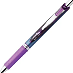 Pentel® EnerGel® RTX Liquid Gel Pens, Pack Of 12, Medium Point, 0.7 mm, Blue Barrel, Violet Ink