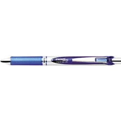 Pentel® EnerGel® RTX Liquid Gel Pen, Medium Point, 0.7 mm, Silver Barrel, Blue Ink