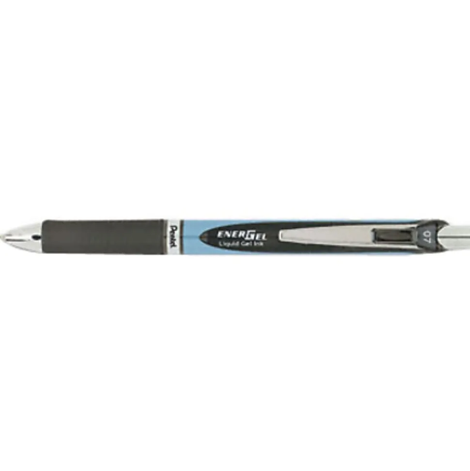 Pentel® EnerGel® RTX Liquid Gel Pen, Medium Point, 0.7 mm, Blue Barrel, Black Ink
