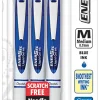 Pentel® EnerGel™ RTX Pearl Pens, Needle Point, 0.7 mm, Pearl Barrel, Blue Ink, Pack Of 3 Pens