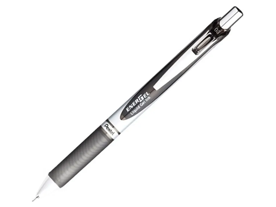 Pentel® EnerGel RTX Pens, 0.3 mm, Needle Point, Black Ink, Pack Of 3