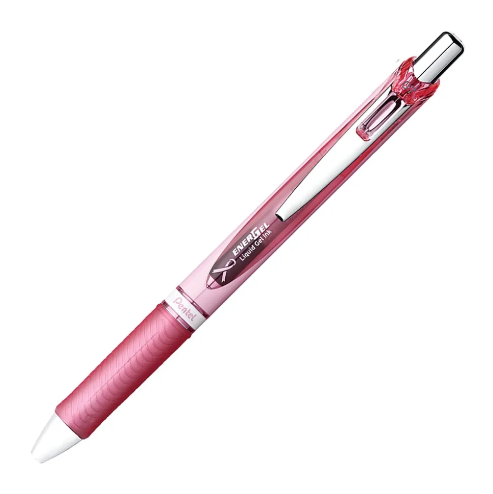 Pentel® EnerGel® RTX Retractable Liquid Gel Pens, Medium Point, 0.7 mm, Assorted Barrel Colors, Black Ink, Pack Of 3 Pens
