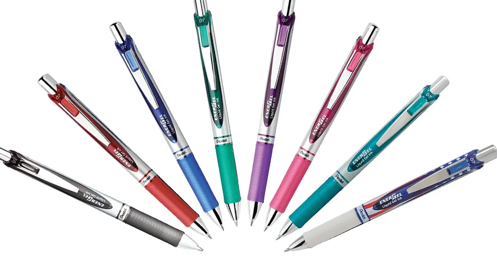 Pentel® EnerGel™ RTX Retractable Liquid Gel Pen, Medium Point, 0.7 mm, Assorted Barrel, Assorted Ink