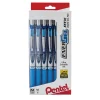 Pentel® EnerGel™ RTX Retractable Liquid Gel Pens, Medium Point, 0.7 mm, 54% Recycled, Blue Barrel, Blue Ink, Pack Of 12 Pens