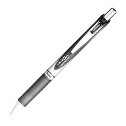 Pentel® EnerGel™ RTX Retractable Liquid Gel Pens, Medium Point, 0.7 mm, 54% Recycled, Silver Barrel, Assorted Ink Colors, Pack Of 6 Pens
