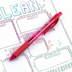 Pentel® EnerGel-X Retractable Gel Pens, Fine Point, 0.5 mm, Red Barrel, Red Ink, Pack Of 12 Pens