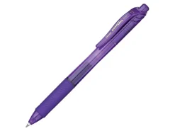 Pentel® EnerGel-X Retractable Roller Gel Pens, Medium Point, 0.7 mm, 84% Recycled, Violet Barrel, Violet Ink, Pack Of 12 Pens