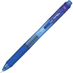 Pentel® EnerGel™ X Retractable Liquid Gel Pens, Fine Point, 0.5 mm, Blue Barrel, Blue Ink, Pack Of 12 Pens