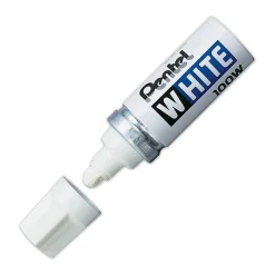 Pentel® Felt Tip White Marker, Broad Point