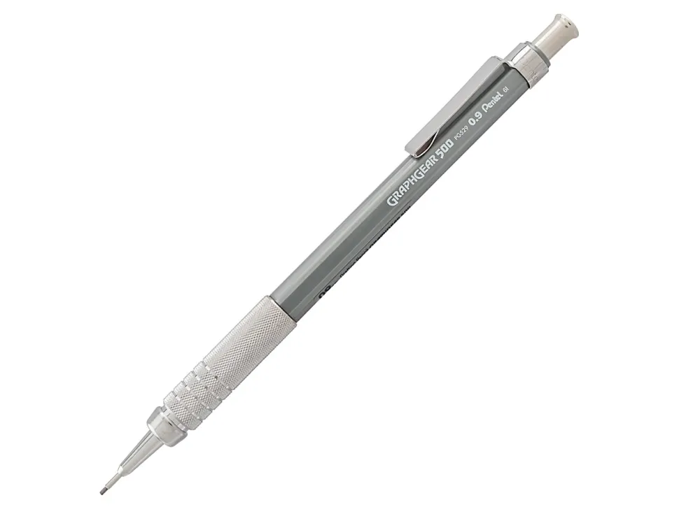 Pentel® Graph Gear 500™ Mechanical Pencil, 0.9mm, #2 Lead, Gray Barrel