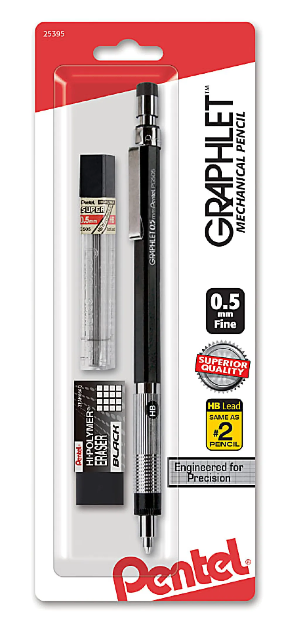 Pentel® Graphlet Mechanical Pencil, 0.5 mm, Black Barrel