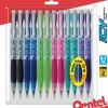 Pentel® Icy™ Mechanical Pencils, 0.7mm, #2 Lead, Assorted Barrel Colors, Pack Of 12