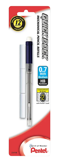 Pentel® QuickDock Mechanical Pencil Refill, 0.7 mm