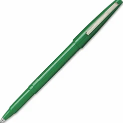 Pentel® Rolling Writer® Pens, Medium Point, 0.8 mm, Green Barrel, Green Ink, Pack Of 12 Pens