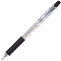 Pentel® R.S.V.P.® RT Retractable Ballpoint Pens, Medium Point, 1.0 mm, 61% Recycled, Transparent Black Barrel, Black Ink, Pack Of 12 Pens