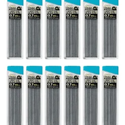 Pentel Super Hi-Polymer Leads - 0.7 mm , Medium Point - HB - Black Lead - 30/Tube - 12 / Box