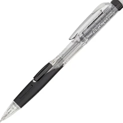 Pentel® Twist-Erase Click Mechanical Pencils, #2 HB Lead, Bold Point, 0.9 mm, Transparent Black Barrel, Box Of 12