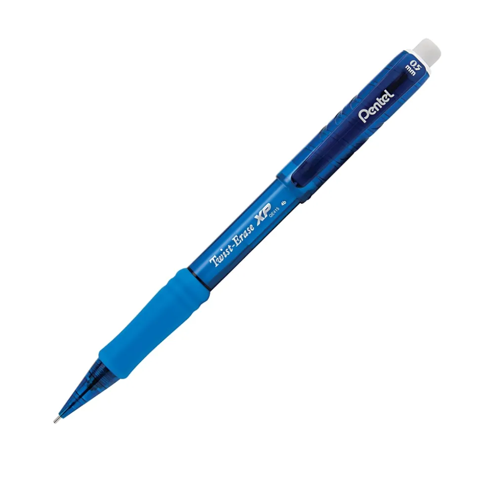 Pentel® Twist-Erase® Express Mechanical Pencils, HB Lead, 0.5 mm, Assorted Barrel Colors, Pack Of 5 Pencils