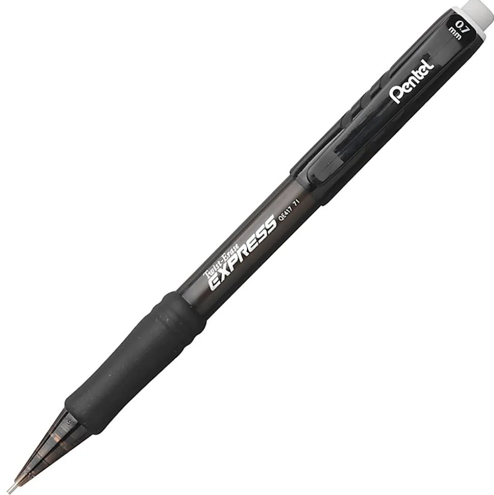 Pentel® Twist-Erase® Express Mechanical Pencil, 0.7 mm, Black Barrel