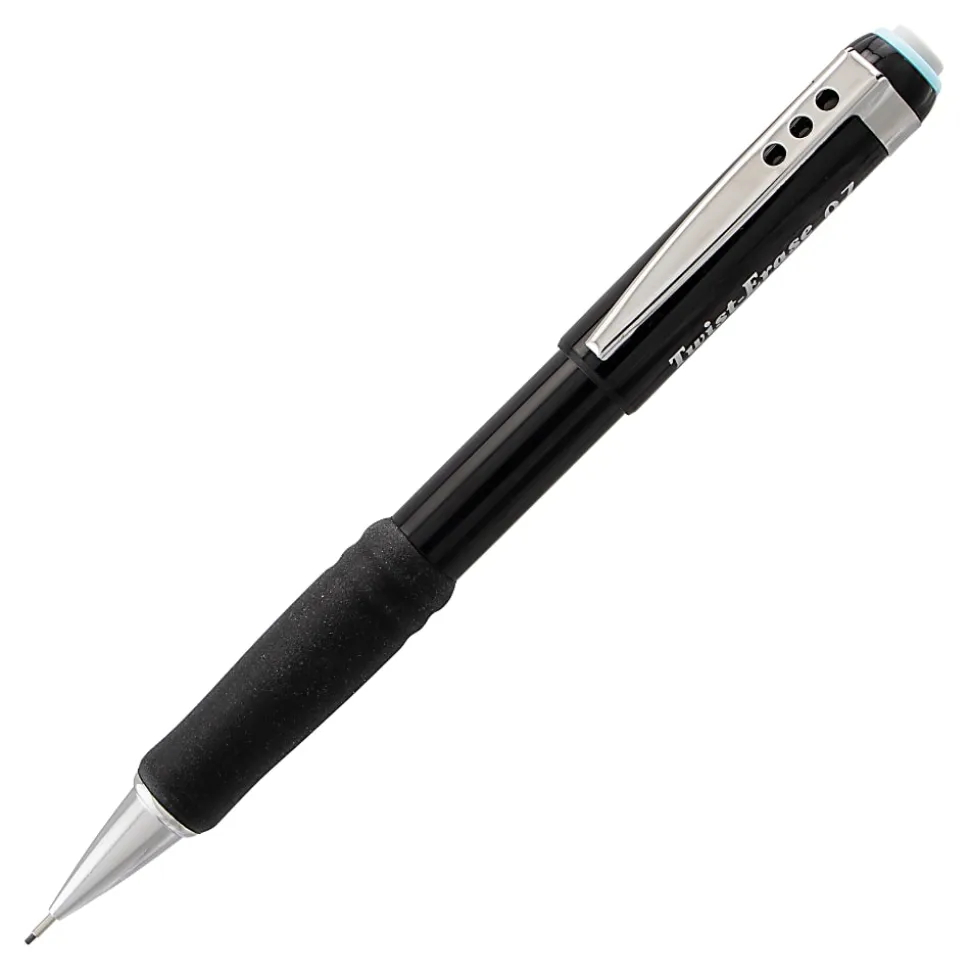 Pentel® Twist-Erase® III Mechanical Pencils, 0.7mm, Assorted Barrel Colors, Pack Of 2 Pencils