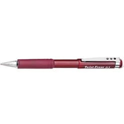 Pentel® Twist-Erase III Mechanical Pencil, #2 Lead, 0.7 mm, Refillable, Red Barrel