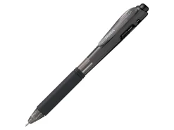 Pentel® WOW!⢠Retractable Ballpoint Pens, Medium Point, 1.0 mm, Transparent Black Barrels, Black Ink, Pack Of 12