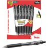 Pentel® WOW!™ Retractable Ballpoint Pens, Medium Point, 1.0 mm, Black Barrel, Black Ink, Pack Of 12