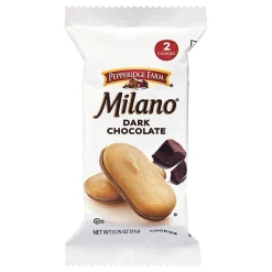 Pepperidge Farm Double Dark Chocolate Milano Cookies, 0.98 Oz, Box Of 24 Packs